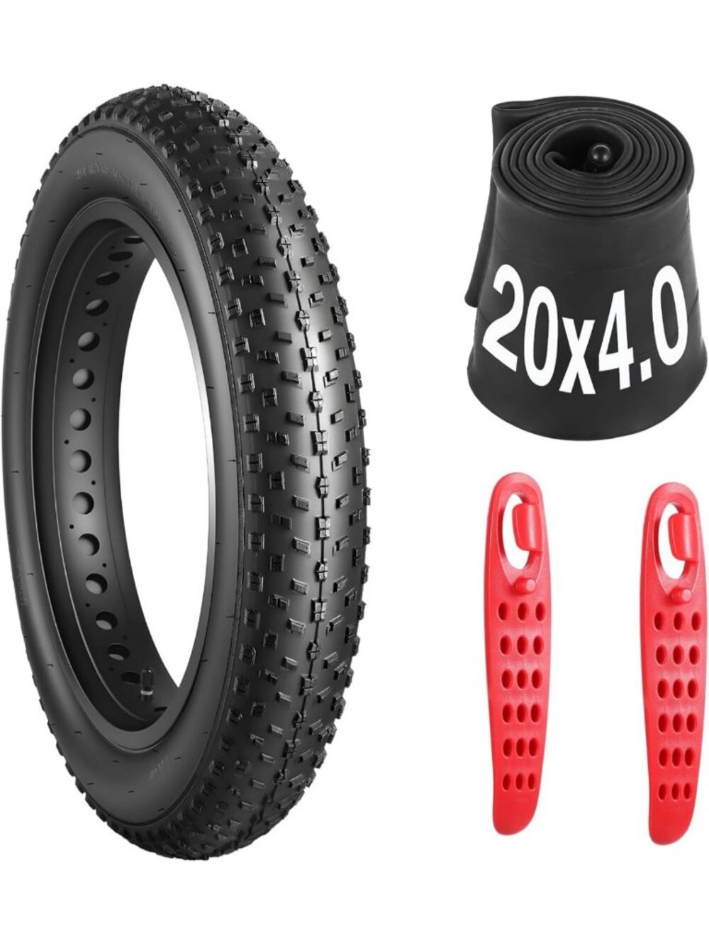20x4.0 Fat Tire Electric Bike - Folding 20 Inch Tire & Tube Set for All Terrain